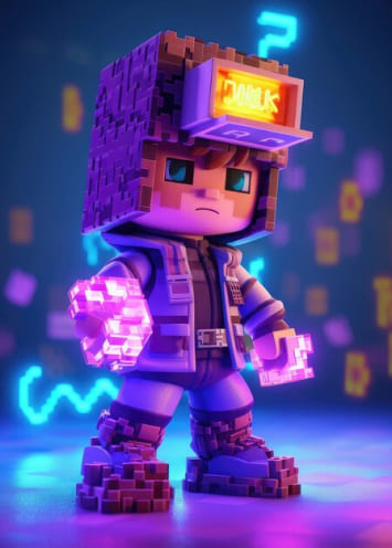 game-pixelated-human-character